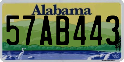 AL license plate 57AB443