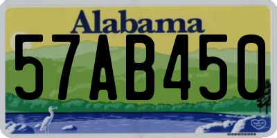 AL license plate 57AB450