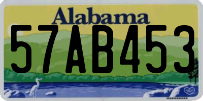 AL license plate 57AB453