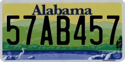 AL license plate 57AB457