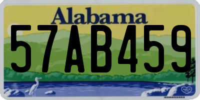 AL license plate 57AB459