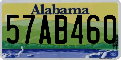 AL license plate 57AB460