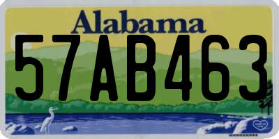AL license plate 57AB463