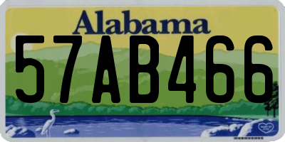 AL license plate 57AB466