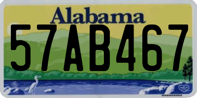 AL license plate 57AB467