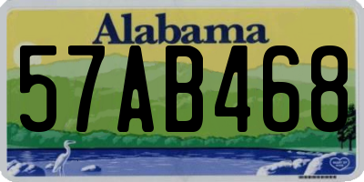 AL license plate 57AB468
