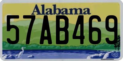 AL license plate 57AB469