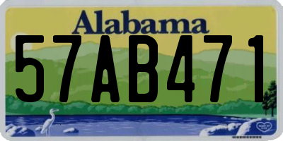 AL license plate 57AB471