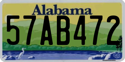 AL license plate 57AB472