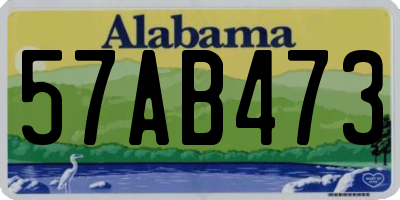 AL license plate 57AB473