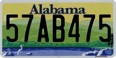 AL license plate 57AB475