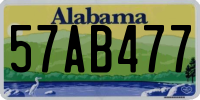 AL license plate 57AB477