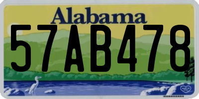 AL license plate 57AB478