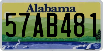 AL license plate 57AB481