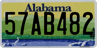 AL license plate 57AB482