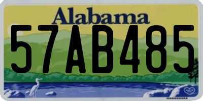 AL license plate 57AB485