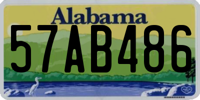 AL license plate 57AB486