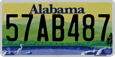 AL license plate 57AB487