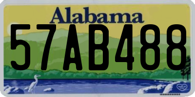 AL license plate 57AB488