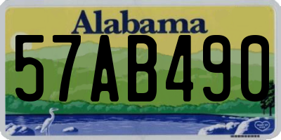 AL license plate 57AB490