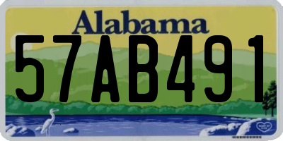 AL license plate 57AB491