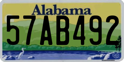 AL license plate 57AB492