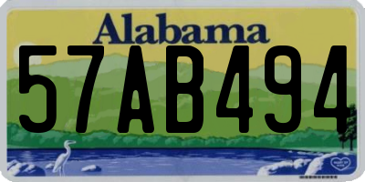 AL license plate 57AB494