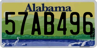 AL license plate 57AB496