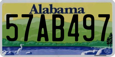 AL license plate 57AB497