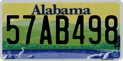 AL license plate 57AB498