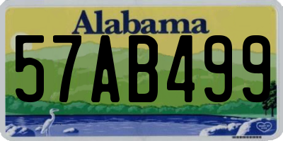 AL license plate 57AB499