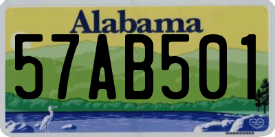 AL license plate 57AB501