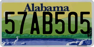AL license plate 57AB505