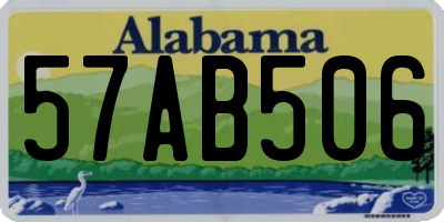 AL license plate 57AB506