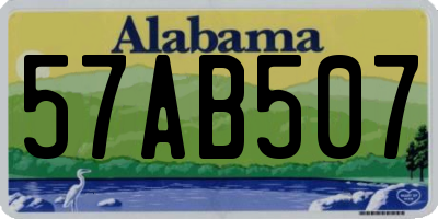 AL license plate 57AB507