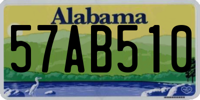 AL license plate 57AB510