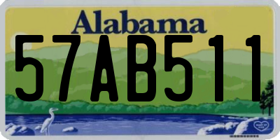 AL license plate 57AB511