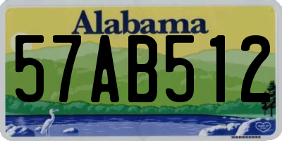 AL license plate 57AB512
