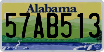 AL license plate 57AB513