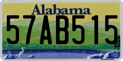AL license plate 57AB515