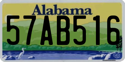 AL license plate 57AB516
