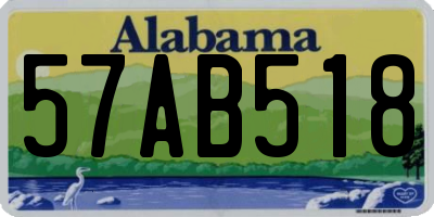 AL license plate 57AB518