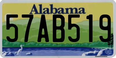 AL license plate 57AB519