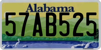 AL license plate 57AB525