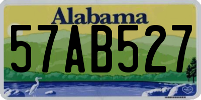 AL license plate 57AB527