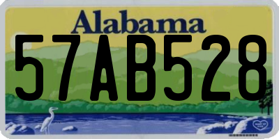 AL license plate 57AB528