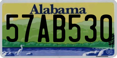 AL license plate 57AB530