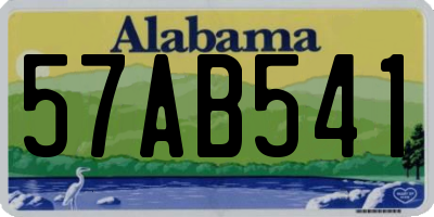 AL license plate 57AB541