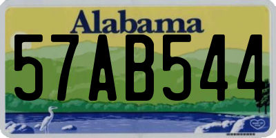 AL license plate 57AB544