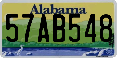 AL license plate 57AB548